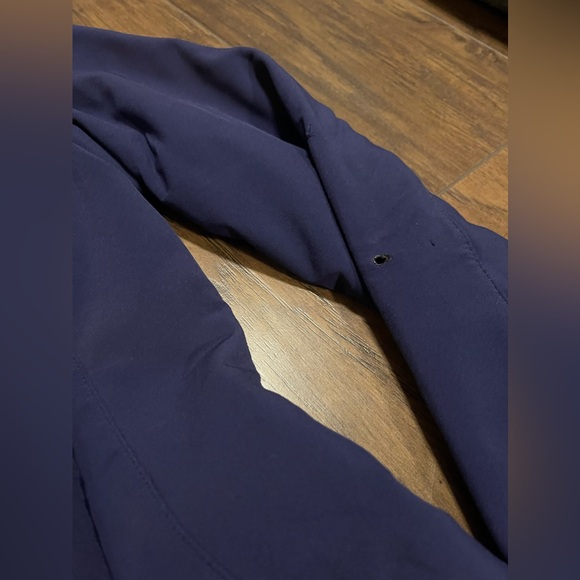 Roots navy blue/purple XS zippered jacket with hood no lining - Picture 4 of 11